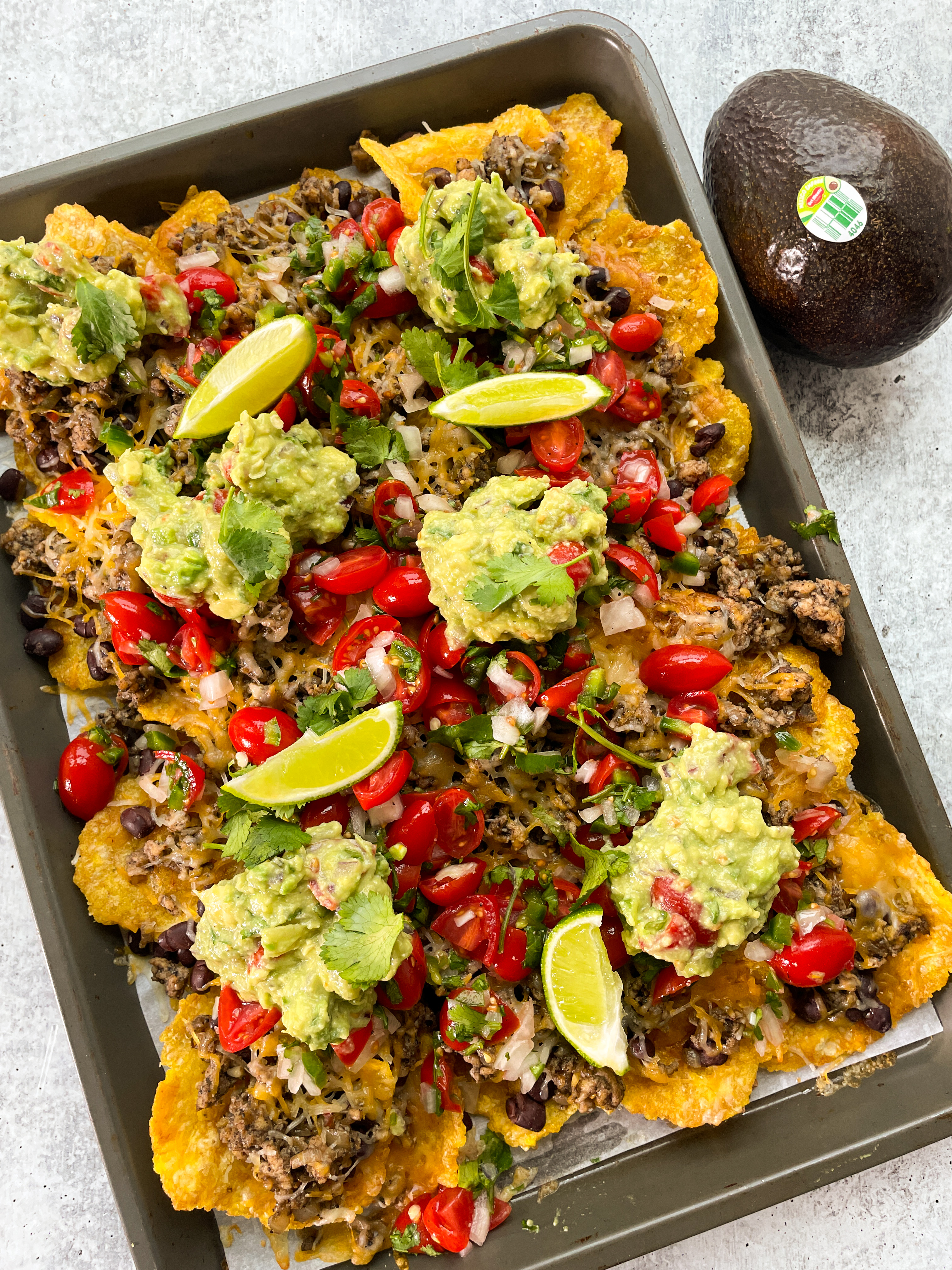 Jerk Chicken Nachos with Pineapple Guacamole